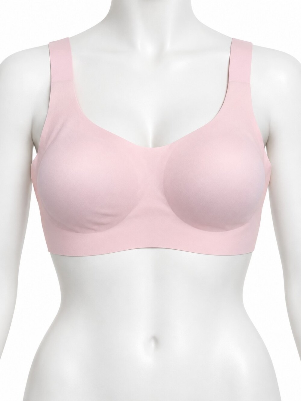 Knix Soft Seamless Light Pink Wireless Everyday Bra Plus Size Comfort Casual